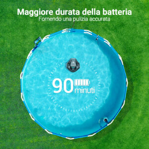 robot piscina seagull se maggiore durata della batteria, fino a 90 minuti