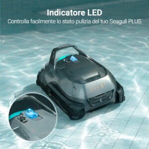 robot piscina seagull plus - indicatore led per controllare facilmente lo stato della pulizia della piscina