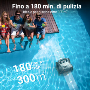 robot piscina seagull pro durata 180 minuti pulizia - ideale per piscine oltre 300mq