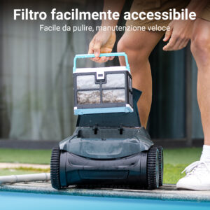 robot piscina seagull pro filtro facilmente accessibile - facile da pulire e manutenzione veloce
