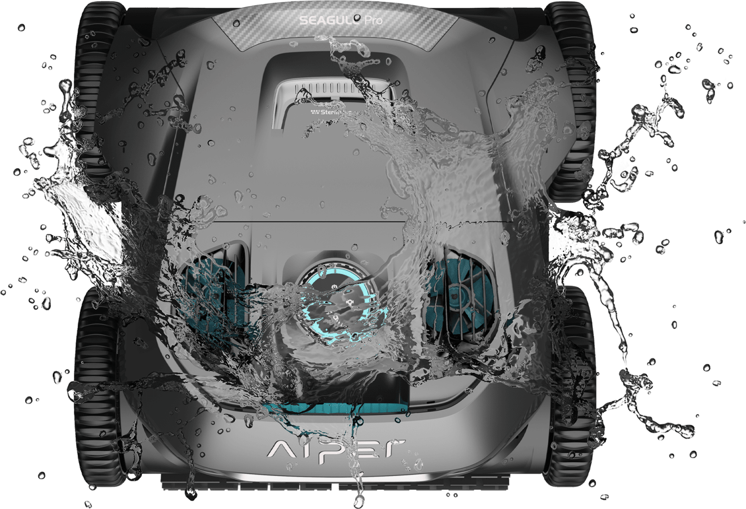 robot piscina aiper seagull pro con acqua