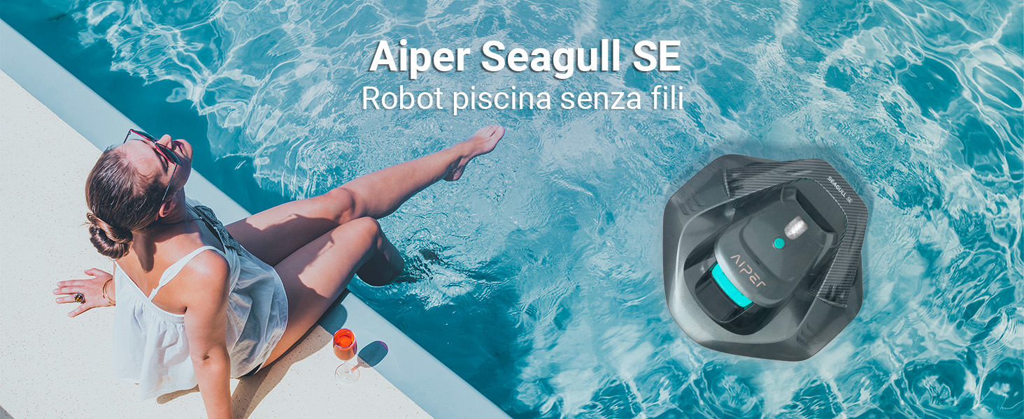 robot piscina seagull se bianco ragazza in piscina