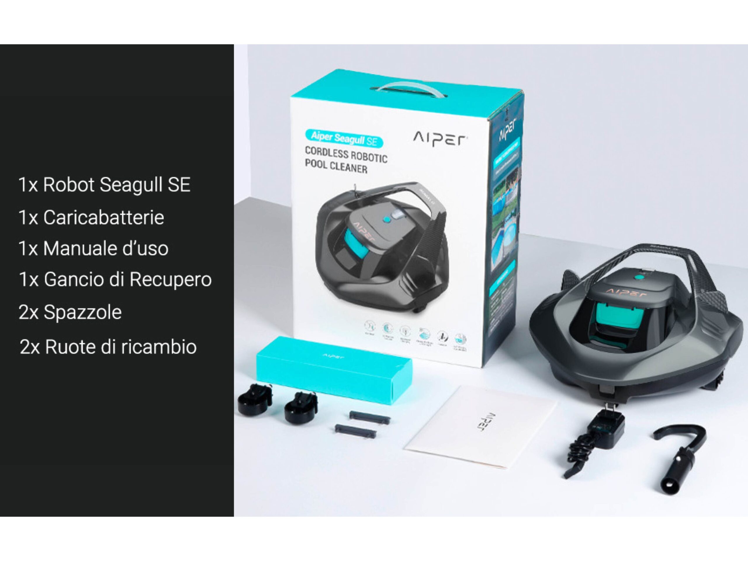 robot piscina seagull se contenuto confezione
